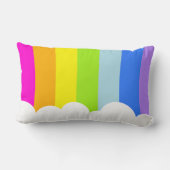 Farbige 5-Buchstaben-Bezeichnung Regenbogenwolke Lendenkissen (Rückseite)