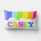 Farbige 5-Buchstaben-Bezeichnung Regenbogenwolke Lendenkissen (Vorderseite)