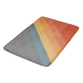 Farbige 70er 80er Retro Streifen Badematte (Schrägansicht)