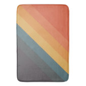 Farbige 70er 80er Retro Streifen Badematte (Vorderseite Vertikal)