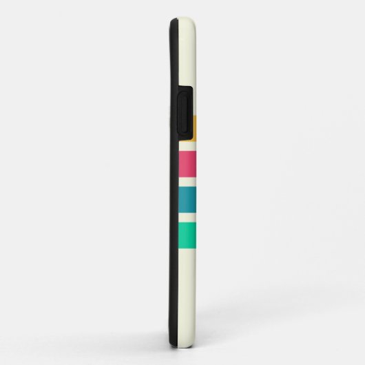 Farbige 70er 80er Retro Streifen Case-Mate iPhone Hülle (Hinten/Rechts)