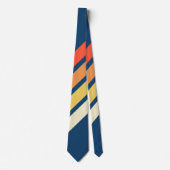 Farbige 70er 80er Retro Streifen Krawatte (Vorderseite)