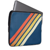 Farbige 70er 80er Retro Streifen Laptopschutzhülle (Vorne Rechts)