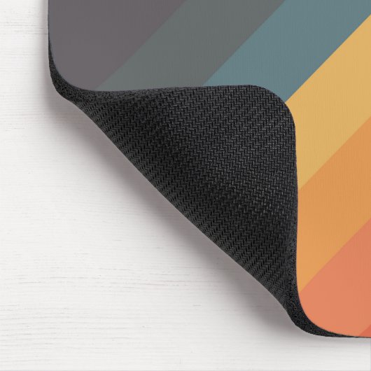 Farbige 70er 80er Retro Streifen Mousepad (Ecke)