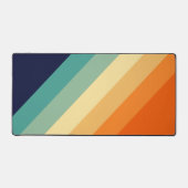 Farbige 70er 80er Retro Streifen Schreibtischunterlage (Vorderseite)