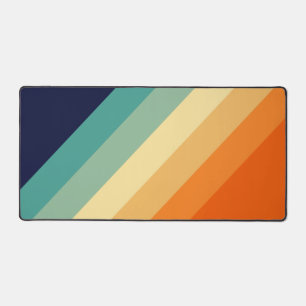 Farbige 70er 80er Retro Streifen Schreibtischunterlage