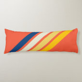 Farbige 70er 80er Retro Streifen Seitenschläferkissen (Vorderseite)