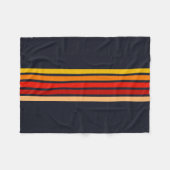 Farbige 70er Retro Streifen Fleecedecke (Vorderseite (Horizontal))
