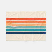Farbige 70er Retro Streifen Fleecedecke (Vorderseite (Horizontal))