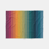Farbige 70er Retro Streifen Fleecedecke (Vorderseite (Horizontal))