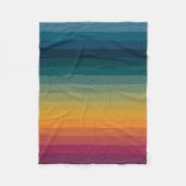 Farbige 70er Retro Streifen Fleecedecke (Vorderseite)