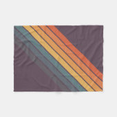 Farbige 70er Retro Streifen Fleecedecke (Vorderseite (Horizontal))