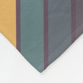 Farbige 70er Retro Streifen Fleecedecke (Ecke)