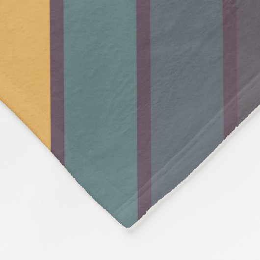 Farbige 70er Retro Streifen Fleecedecke (Ecke)