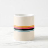 Farbige 70er Retro Streifen Kaffeetasse (Mittel)