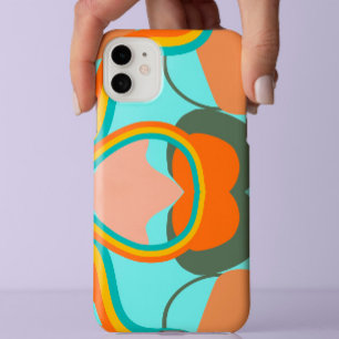 Farbige 70er Retro Vintage-Abstrakte Kunstästhetik Case-Mate iPhone 14 Pro Max Hülle