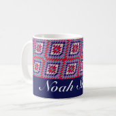 Farbige 80er Retro ästhetische Individuelle Name S Kaffeetasse (Vorderseite Links)