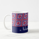 Farbige 80er Retro ästhetische Individuelle Name S Kaffeetasse (Links)