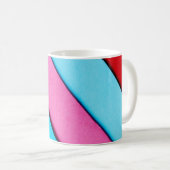 Farbige 80er Streifen Kaffeetasse (VorderseiteRechts)