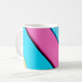 Farbige 80er Streifen Kaffeetasse (Vorderseite Links)