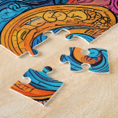 Farbige Abbildung eines Delfins. Puzzle (Seite)