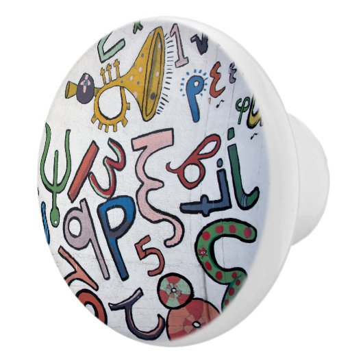 Farbige ABC Keramik Pull Keramikknauf (Rechts)