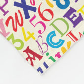 Farbige ABCs und 123 Fleecedecke (Ecke)