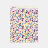 Farbige ABCs und 123 Fleecedecke (Vorderseite)