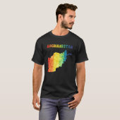 Farbige abgeschiedene Afghanistan-Landkarte in Aqu T-Shirt (Vorne ganz)