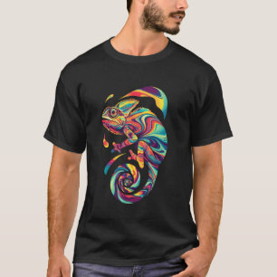 Farbige abstrahierte Chamäleon-Aufsehen erregende  T-Shirt