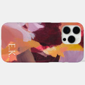 Farbige Abstrakt Art Monogram Individuelle Name Case-Mate iPhone Hülle (Rückseite (Horizontal))