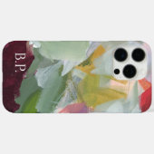 Farbige Abstrakt Art Monogram Individuelle Name Case-Mate iPhone Hülle (Rückseite (Horizontal))