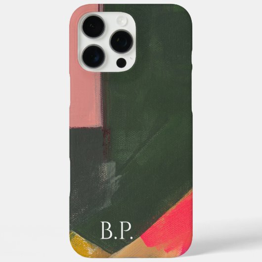 Farbige Abstrakt Art Monogram Individuelle Name Case-Mate iPhone Hülle (Rückseite)