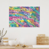 Farbige Abstrakt Art Poster drucken (Küche)