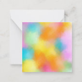 Farbige Abstrakt handgeschriebene Monogramm-Vorlag Mitteilungskarte (Rückseite)