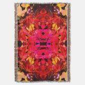 Farbige, abstrakt rosa, orangefarbene Herbstblätte Decke (Vorderseite Vertikal)