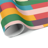 Farbige Abstrakte 70er 80er Retro Muster Geschenkpapier (Rolleneckpunkt)