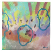 Farbige Abstrakte Acrylmalerei Fliese (Vorderseite)