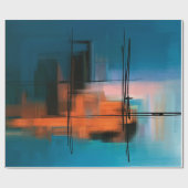 Farbige abstrakte Acrylmalerei. Surreal Landschaft Geschenkpapier (Flach)