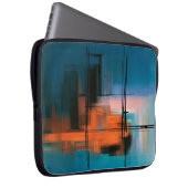 Farbige abstrakte Acrylmalerei. Surreal Landschaft Laptopschutzhülle (Vorne Rechts)