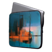 Farbige abstrakte Acrylmalerei. Surreal Landschaft Laptopschutzhülle (Vorderseite Links)