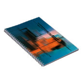 Farbige abstrakte Acrylmalerei. Surreal Landschaft Notizblock (Rechte Seite)