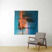 Farbige abstrakte Acrylmalerei. Surreal Landschaft Wandteppich (Beispiel (Horizontal))