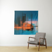 Farbige abstrakte Acrylmalerei. Surreal Landschaft Wandteppich (Beispiel)