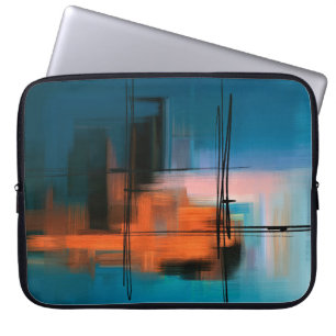 Farbige abstrakte Acrylmalerei. Surrealistische La Laptopschutzhülle