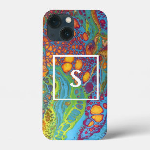 Farbige Abstrakte Acrylpour Monogramm Case-Mate iPhone Hülle