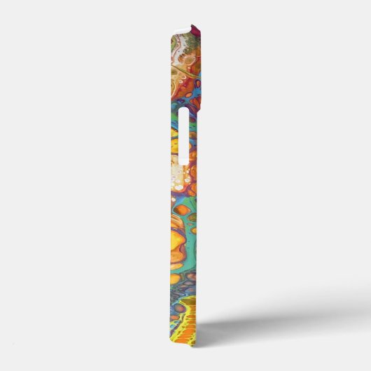 Farbige Abstrakte Acrylpour Monogramm Case-Mate iPhone Hülle (Rückseite / Rechts)