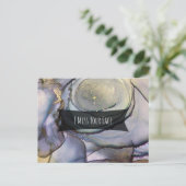 Farbige Abstrakte Alkoholtinte, ich vermisse dein Postkarte (Stehend Vorderseite)