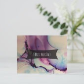 Farbige Abstrakte Alkoholtinte, ich vermisse dein Postkarte (Stehend Vorderseite)