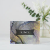 Farbige Abstrakte Alkoholtinte, ich vermisse dein  Postkarte (Stehend Vorderseite)